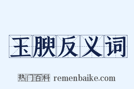 玉腴反义词是什么意思的图片